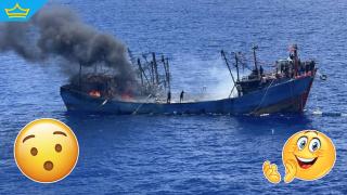 Кораб на българска компания спаси 34 души от горящ риболовен съд в Индийския океан