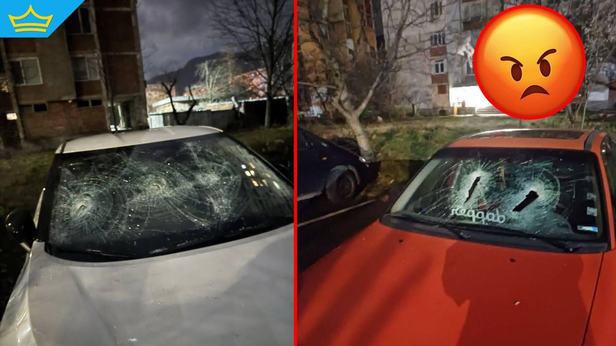 Вандали потрошиха за пореден път автомобили във Враца (снимки)