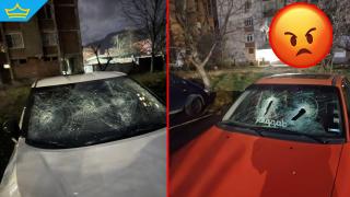 Вандали потрошиха за пореден път автомобили във Враца (снимки)