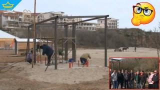 Проверката на плаж "Бутамята": Концесионерът твърди, че строи тоалетна (видео)