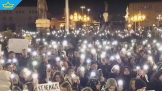 Хиляди на шествие в Скопие след трагедията в Кочани (видео)