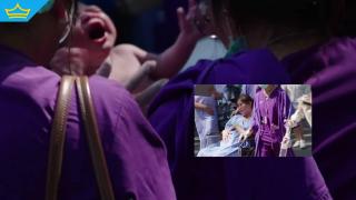 Жена роди бебето си на улица в Банкок след трусовете в Мианмар (видео)