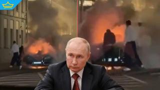 Лимузина от колекцията на Путин избухна в пламъци в Москва (видео)
