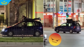 Докато граждани протестират заради смъртта на Сияна, младежи в Пловдив се возят на покрива на кола (видео)