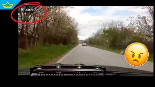 Шофьор изпревари необозначена патрулка с над 190 км/ч при разрешени 90 км/ч (видео)