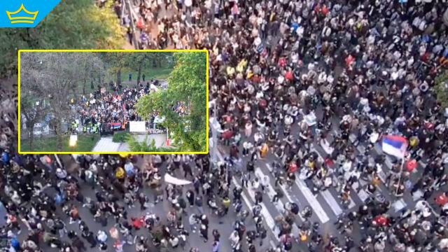 Сръбските студенти блокираха националната телевизия и центъра на Белград (видео)