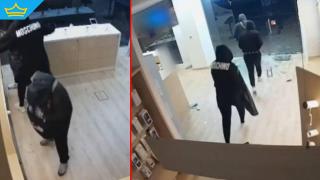 За 50 секунди маскирани откраднаха около 40 телефона от магазин в центъра на София (видео)