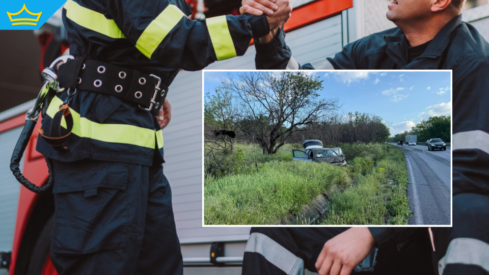 Пожарникари се притекоха на помощ на пострадали при катастрофа край Пловдив