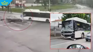 Шофьорът на автобуса, помел кола и убил шофьора ѝ днес на оживен столичен булевард твърди, че спирачките са отказали
