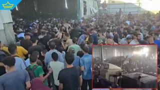 Стотици гладуващи хора разбиха склад с хуманитарни помощи на ООН в Газа (видео)