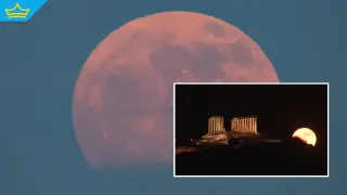 Ягодова Луна грейна в небето тази нощ (видео)