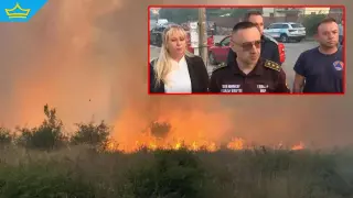 Пожарникари и доброволци се борят с пожара край Костинброд (видео)