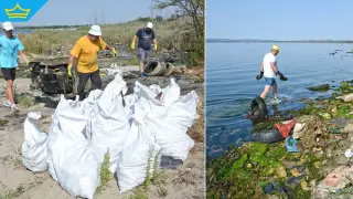 Почистиха Варненското езеро от отпадъци, натрупвани с години