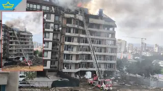 Запали се нова сграда в центъра на София (видео)