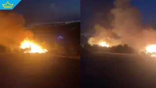 Пожар гори между столичния квартал „Кремиковци“ и село Локорско (видео)