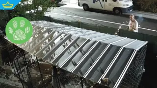 Пиян мъж хвърля пиратка в клетка с кучета в двора на съседи (видео)