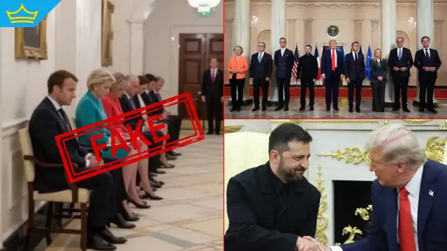 Нелепа фалшива снимка от срещата на Зеленски и евролидерите с Тръмп разпространяват депутати от "Възраждане"