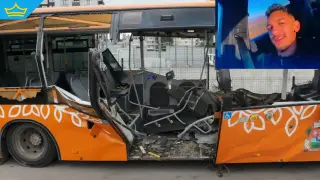 Ето какво остана от автобуса, в който със 180 км/ч се вряза колата, управлявана от Виктор Илиев