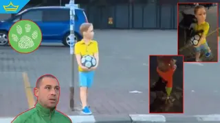 Бай Ганьо в Костинброд: Мъж насъсква кучетата си срещу фигури на деца пешеходци (видео)