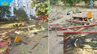 След гонка с полицията пиян шофьор се вряза в детска площадка