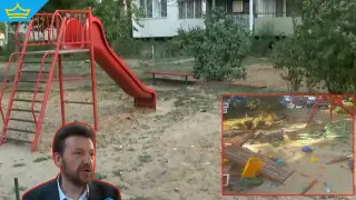 На детската площадка, в която се вряза пиян шофьор, е имало деца с родители минути преди инцидента (видео)