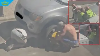 Бой за 20 лв: Служители на "Градска мобилност" се сбиха с двама мъже заради поставена скоба (видео)