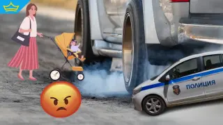 Млад шофьор дрифтирал демонстративно пред полицейски патрул в София, а по-късно едва не прегазил майка с дете