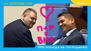 Палави усмивки между Пеевски и Радостин Василев (видео)