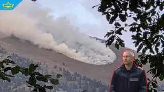 Голям пожар е избухнал в района на Природен парк "Рилски манастир" (видео)