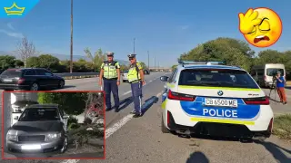 След гонка с полицията мъж без книжка се удари в РПУ-то в Хитрино