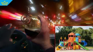 Солидно почерпен украински гражданин влезе на детска площадка с колата си