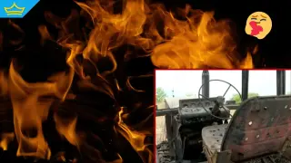 Млад фермер изгуби трактора си, помагайки за спасяването на село от пожар (видео)