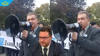 Масирана охрана на протеста "Боклук за боклука" пред МВР (видео)