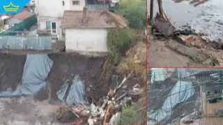 Опасен изкоп в „Обеля“: спрян строеж, пропаднал терен и къща под риск (видео)