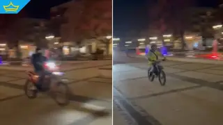 Хванаха 17-годишен след моторна гонка в пешеходна зона (видео)