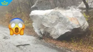 Огромна канара разби пътя към връх Околчица, започва спешно обезопасяване (видео)