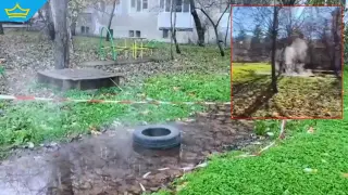 Гейзер с гореща вода превърна градинка в „Младост“ в импровизиран СПА център (видео)