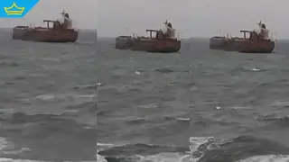 Танкер е блокиран в морето край бреговете на Ахтопол (видео)