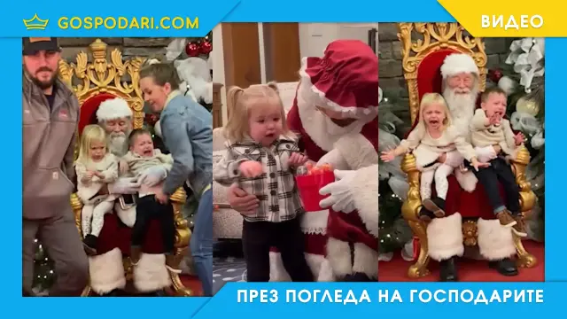Когато коледната фотосесия не минава по план (видео)