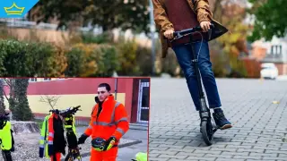 Водач на тротинетка твърди, че е глобен, защото кара по тъмно (видео)