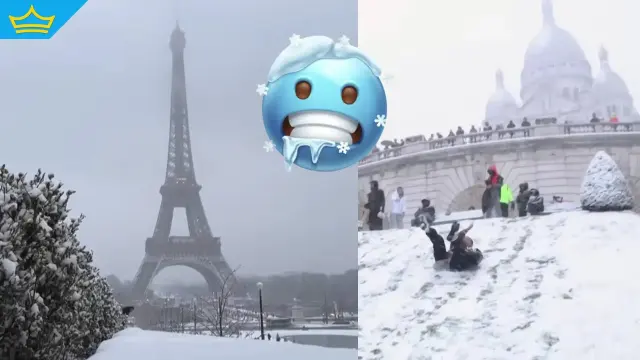 Европа в снежен хаос: Студ, отменени полети и необичайни гледки по улиците на френската столица (видео)