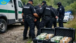 Маскирани мъже ограбиха инкасо кола в Ихтиман, полицията ги хвана пеша (видео)