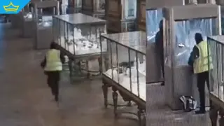 Показаха ексклузивни кадри от зрелищния обир на бижута за 102 млн. долара в Лувъра (видео)