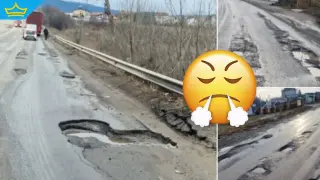 Околовръстното на София на места прилича на лунен пейзаж, но опасен за шофьорите (видео)