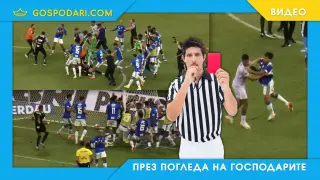 Епичен бой в Бразилия и 23 червени картона (видео)
