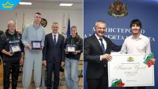 Няколко български спортисти бяха отличени от спортното министерство за успехите си (видео)