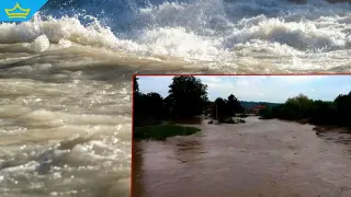 След обилните валежи река Черни Лом край село Априлово преля