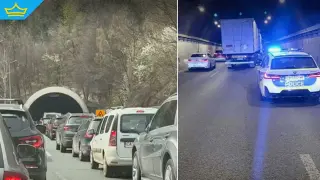 Шофьорът на тир, блокирал „Хемус“, остава в ареста (видео)