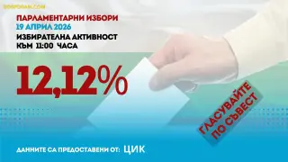 ЦИК обяви избирателна активност към 11:00 часа (видео)