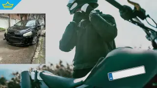 Моторист без регистрационни номера предизвика челна катастрофа и избяга (видео)